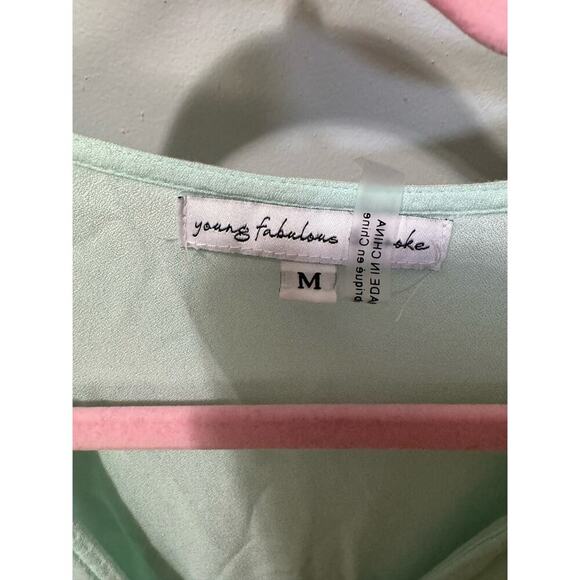 Young Fabulous and Broke Jillian Wrap Maxi Dress Ombré In Teal Size Medium - Picture 6 of 7